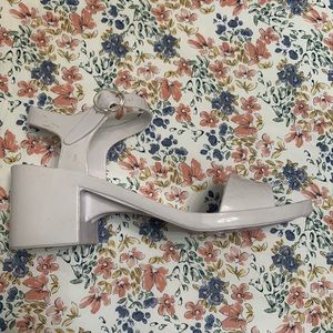 American apparel Los Angeles Apparel PVC jelly sandals with heal and ankle strap